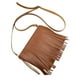 thumbnail image 1 of Bolso de hombro con flecos y borlas para mujer, ideal para llevar el teléfono y viajar (marrón), 1 of 6