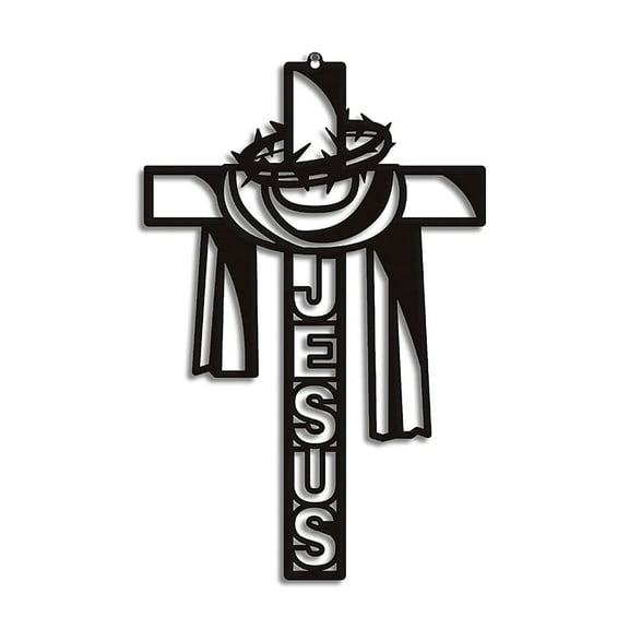Sardfxul Christmas Metal Cross Wall Art Decor JesusCatholic Christian Church Decorations