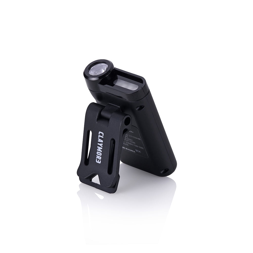 Claymore Capon 65A+ (Black) - LED Rechargeable Clip-On Cap Headlamp, Lightweight Hat Light for Camping, Running, Hiking, Emergency & Industrial Use, Waterproof, USB-C, Up to 19 Hours of Battery Life.