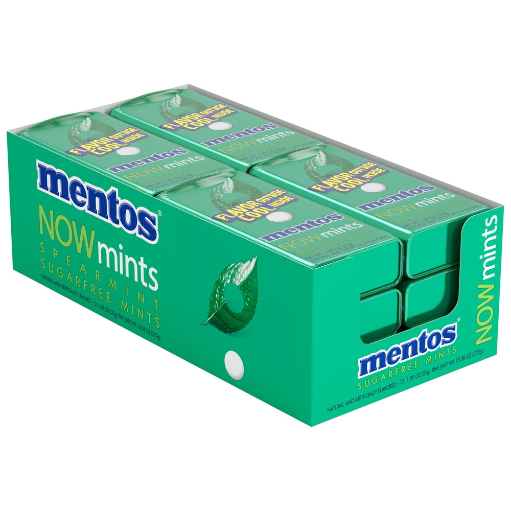 Mentos, NOWmints, Sugar Free Spearmint Breath Mints, 12 Ct Walmart