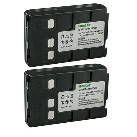 Kastar HHR-V211 / VW-VBS10E Battery 2-Pack Replacement for Panasonic NV-VX70A NV-VX70EN NV-VX77 NV-VX77A NV-VX77ENH NV-VX7A NV-VX9 NV-X100 Camera HHR-V211 HHR-V212 VW-VBS10E VW-VBS20E Battery