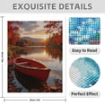 thumbnail image 3 of Diamond Art Kit for Adults, Sunset Lake Autumn Reflections Boat Diamond Painting for Adults Beginners, DIY Diamond Art Painting Kits, 5D Diamond Painting Crafts for Home Decor 12x16 Frameless, 3 of 7