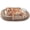 Brown, variant on XL Orthopedic Dog Beds Large Sized Dog, Extra Large Washable Waterproof Oval Large Dog Bed with Removable Cover, Egg-Crate Foam Pet Bed with Bolster & Non-Skid Bottom, Dark Grey, 42''x31''