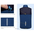 thumbnail image 6 of Little Donkey Andy Men's Lightweight Golf Vest Warm Outdoor Sleeveless Jacket for Hiking Travel Running Casual Navy Blue M, 6 of 8