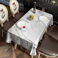 thumbnail image 2 of Grey Marble Tablecloth,Oil Proof Spill Proof Polyester Table Cover for Rectangle Tables,Durable Table Clothes Thick Tablecloths for Birthday Picnic Wedding Tea Party Decorations, 2 of 6