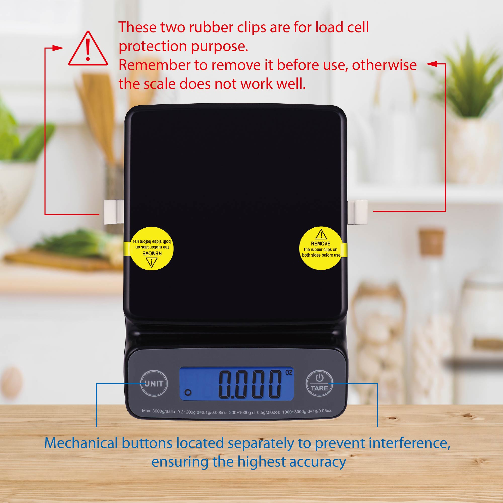 Mainstays 6-Pound Digital Kitchen Scale with Backlight photo 2
