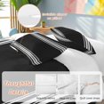 thumbnail image 3 of Black Striped Bedding 3 Piece Duvet Cover Set Full Size, Farmhouse Black White Stripes Soft Microfiber Comforter Cover with Zipper Closure & Pillowcases, Wrinkle & FadeResistant Quilt Cover, 3 of 9