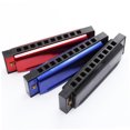 thumbnail image 4 of SHOWERORO 10 Hole Plastic Harmonica Instrument in Black for Playing Blues Folk and Pop Music Beginners, 4 of 8
