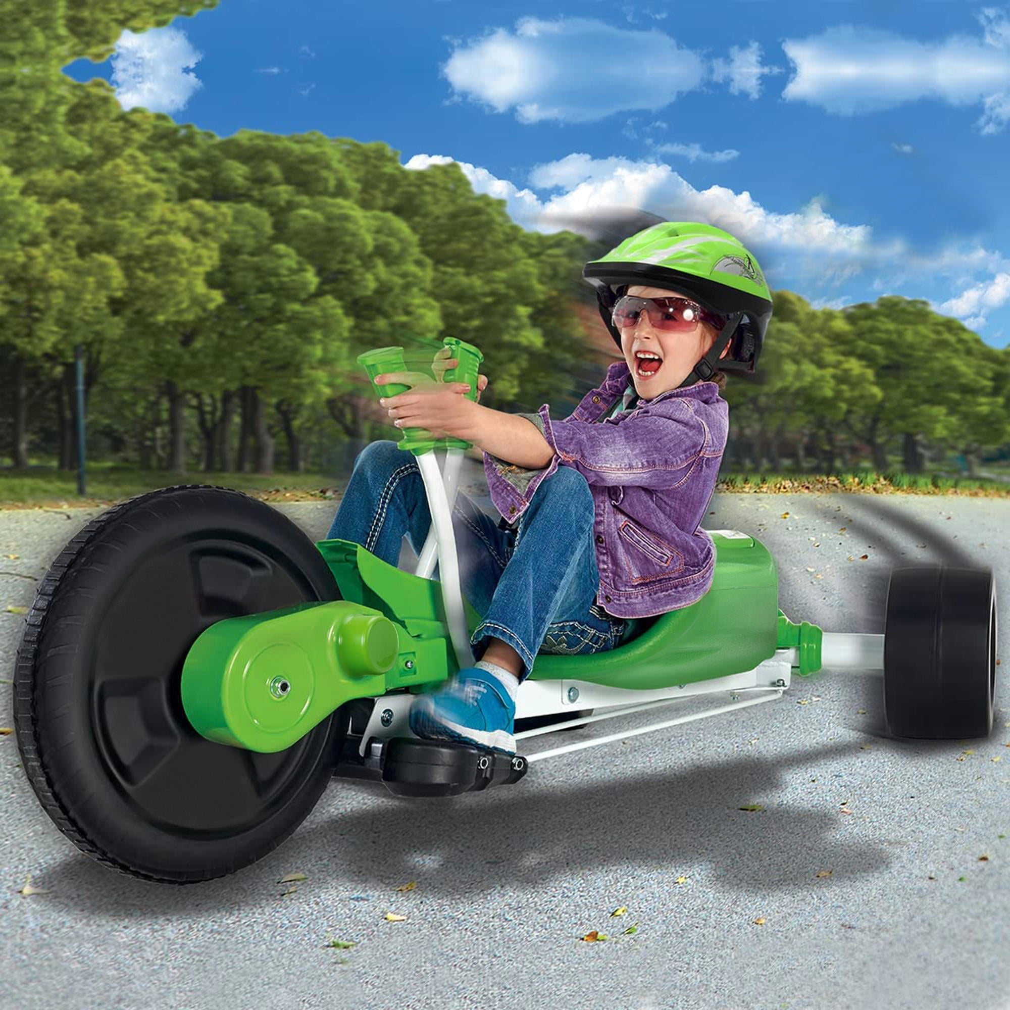 Kid Ride in Big Wheel Racer Drift Trike, Outdoor Racer Pedal Car Suits Boys & Girls Ages 5+ Kid Ride in Big Wheel Racer Drift Trike, Outdoor Racer Pedal Car Suits Boys & Girls Ages 5+