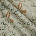 thumbnail image 4 of TWOPAGES 26"x96" Polyester Linen Drape Pinch Pleated Light Filtering Floral Print Curtain for Kitchen, 1 Panel, Yellow, 4 of 6