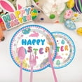thumbnail image 5 of HongHeng Clearance Under $2.00 Easter Bunny Eggs theme Party Sets Disposable Paper Plates Tissue Paper Cups Flags Tablecloth Sets, 5 of 6