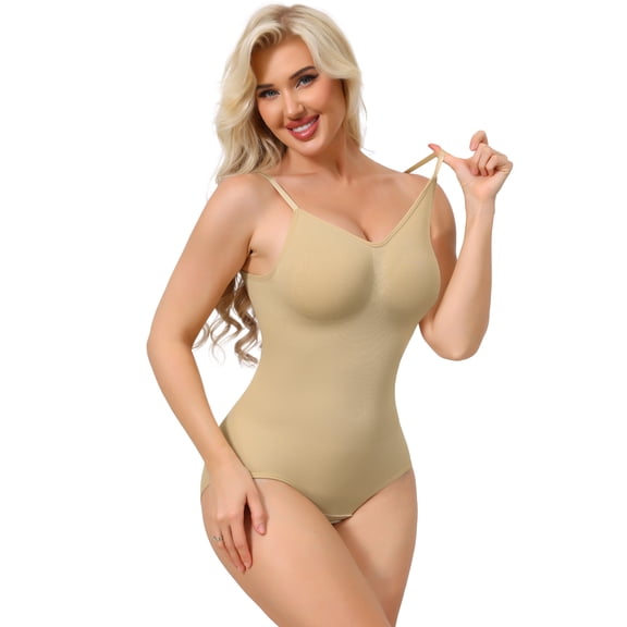 DARING DIVA Women's V Neck Backless Camisole Thong Leotard XL Beige