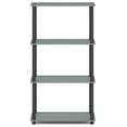 thumbnail image 6 of SONGMY Turn-N-Tube Storage Shelves, 4-Tier Toolless Book Shelf, Corner Shelf, Toolless Open Shelves, for Organization and Storage, Living Room, Garage, Home Office, Sage Green, 6 of 6