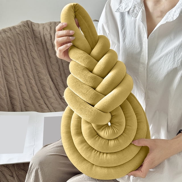 pstuiky Cojín decorativo tejido con forma de arpa, ideal para el respaldo del sofá o la sala de estar.