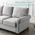 thumbnail image 5 of Gzxs 83" Modern Sofa Couch for Living Room, Linen Upholstered 3 Seater Sofa for Small Space, Apartment, Offfice, Studio, Gray, 5 of 9