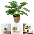 thumbnail image 2 of Faux Monstera Plant, Ongmies 13'' Plant Artificial Monstera Plant Faux Plants Indoor for Living Room Porch Balcony Garden Decor, Artificial Monstera Faux Plant, 2 of 8