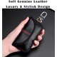 thumbnail image 5 of (Cuero auténtico, negro) Paquete de 2 fundas bloqueadoras de señal para llaves de coche que bloquean señales RFID para seguridad del coche, protección antirrobo remota, 5 of 5