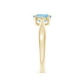 thumbnail image 3 of ANGARA Natural Tapered Shank Aquamarine Solitaire Ring with Diamond Accents in 14K Yellow Gold for Women (Size-7x5mm) | March Birthstone, Anniversary, Jewelry Gift for Women | Natural Aquamarine Ring, 3 of 9