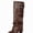 Brown, variant on Women's Extra Wide Width Boots Pointed Toe Plus Size Faux Leather Fall Daily Casual Boots Black Size 6.5