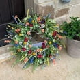 thumbnail image 2 of Spring Large Artificial Flower Wreath Front Door Wall Garland Home Party Decor, 2 of 7