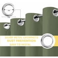 thumbnail image 6 of Green Solid Color Blackout Curtains for Bedroom/Living Room, Thermal Insulated Kitchen Curtains, Aesthetics Contemporary Luxury Grommet Darkening Window Treatment Drapes 52"x72"x2, 6 of 8