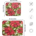 thumbnail image 3 of Wonderful Poinsettia Christmas Flowers Dish Drying Mat Reversible Microfiber Kitchen Dish Mat Super Absorbent Dish Drainer Mat for Kitchen Counter, 18"x24", 3 of 7