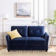 thumbnail image 2 of Ember Interiors Ricardo 2-Seater Loveseat, Navy Velvet, 2 of 13