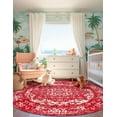 thumbnail image 3 of Unique Loom Richmond Collection Area Rug - Medallion (5' 3" Round Red/Ivory), 3 of 6