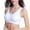 White, variant on Windcarnival Women V-Neck Stretch Wire Free Pure Color Bra Yoga Sports Crop Tops Sleepwear