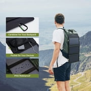 ALLPOWERS 21W Foldable Solar Panel with 10000mAh Power Bank, 3 USB Ports Portable Solar Charger for Camping Hiking
