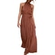 thumbnail image 3 of Vestido largo con estampado, vestido largo con cuello halter, vestido largo con cuello halter, vestido largo de verano, rendimiento comprobado, 3 of 6