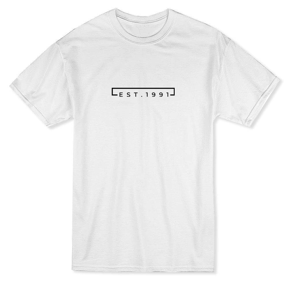 Est. 1991 Quote Design Men White TShirt, Male xLarge