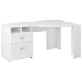 thumbnail image 1 of Wheaton Bureau d'Angle Réversible avec Rangement en Blanc Pur - Bois Manufacturé, 1 of 7