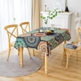 thumbnail image 4 of Tablecloth, Original Design Hand Drawing Art Print Table Cloth, Washable Water Resistance Microfiber Decorative Rectangle Table Cover (Tape 8, 60"x102"), 4 of 5