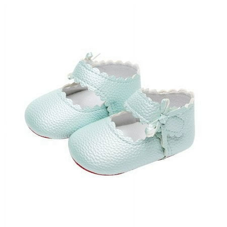 

Baby Girl Leather Mary Jane Flats Soft Sole Princess Dress Shoes