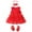 Red, variant on Summer Dresses For Girls Spring Print Ruffle Sleeveless Princess Dress Shoes Headbands 3Pc Clothing For 18-24 Months