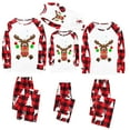 thumbnail image 1 of Baikeli Pyjamas de Noël pour la Famille, Ensemble de Pyjamas Assortis avec Graphique Drôle d'Orignal et de Cerf, Doux, à Carreaux Rouges et Noirs, Manches Longues, Tenue de Nuit, 1 of 5