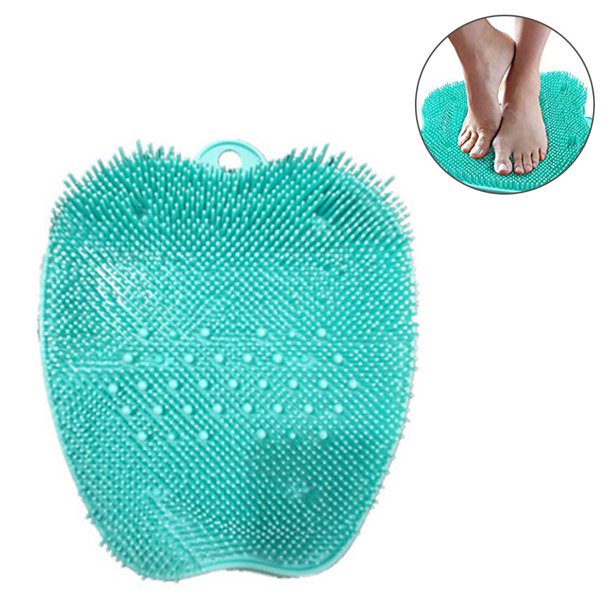 Alfombrilla de ducha más grande con ventosas antideslizantes: limpia, suaviza, exfolia y masajea tus pies sin doblarlos, promueve la circulación de los pies y alivia los pies cansados. Ormromra 2035156-1