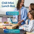 thumbnail image 2 of Bentgo Chill Mini Leak-Proof Lunch Box – Built-In Ice Pack Keeps Food Cold, 2.7-Cup Capacity for Snacks or a Sandwich, 3 or 4 Compartments, PFAS & BPA-Free, Ideal for Adults & Kids 3+ (Lilac Mist), 2 of 9