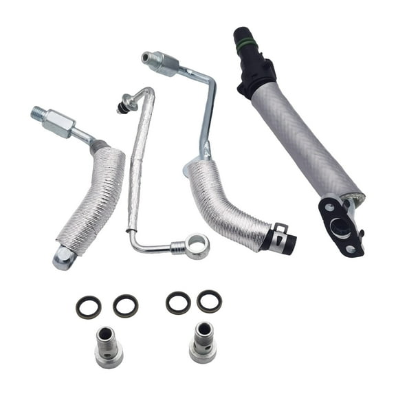 NOVAPARTS 55587854 4PCS Turbo Oil Return Drain Line & Oil Feed Pipe Kit for 2011-2021 Chevy Cruze Sonic Trax Buick Encore 1.4L - Replaces 25198546 55592600 55568031