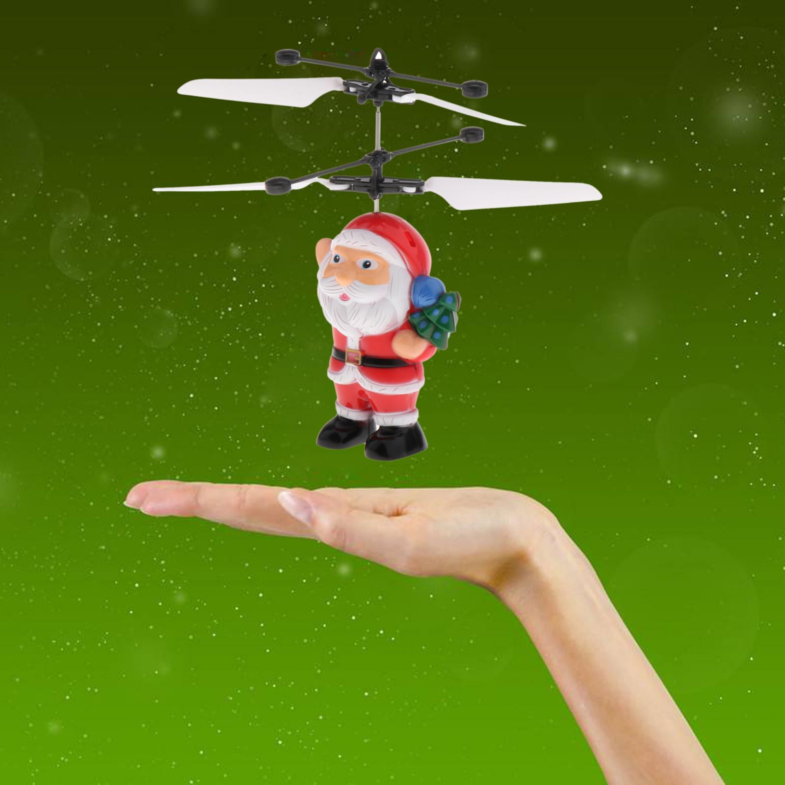 Hand Flying UFO Ball Santa Claus Mini Induction RC Toy Kids Ball Helicopter 