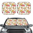 thumbnail image 2 of Bingfone Autumn Harvest Truck Windshield Sun Shade 2-Piece Foldable Car Front Window Sunshade for Most Sedans SUV Truck - Small, 2 of 7