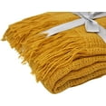 thumbnail image 2 of Gold Throw Blanket – 50 x 60-inch Faux Mohair Couch Throw Blanket (Gold), 2 of 3