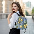 thumbnail image 6 of FORMRS Mini Backpack Purse for Women Travel Daypack Casual Shoulder Bag, Green Lemon Plaid, 6 of 7