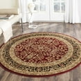 thumbnail image 2 of SAFAVIEH Lyndhurst Elizabeth Traditional Floral Area Rug, Red/Black, 10' x 10' Round, 2 of 7