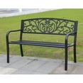 thumbnail image 3 of FDW Outdoor Durable Steel Garden Bench - Black, 3 of 7