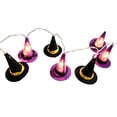 thumbnail image 3 of Halloween Decor Witch Hat String Lights 59.06 Inch with LED Glowing Hats Purple and Black for Indoor Home Party Decor, 3 of 6