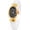 Gold/Black/WhitePearl/Oval, variant on Blekon Collections Women's Round, Oval, Rectangle Case Shapes Acrylic Tortoise Shell Color Design Cuff Bangle Watch