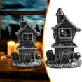 thumbnail image 2 of Halloween Haunted House Lights - Halloween Table Decorations Indoor Lighted House Decor Decorations for Home Kitchen Fireplace Desk Ornaments Silver, 2 of 7