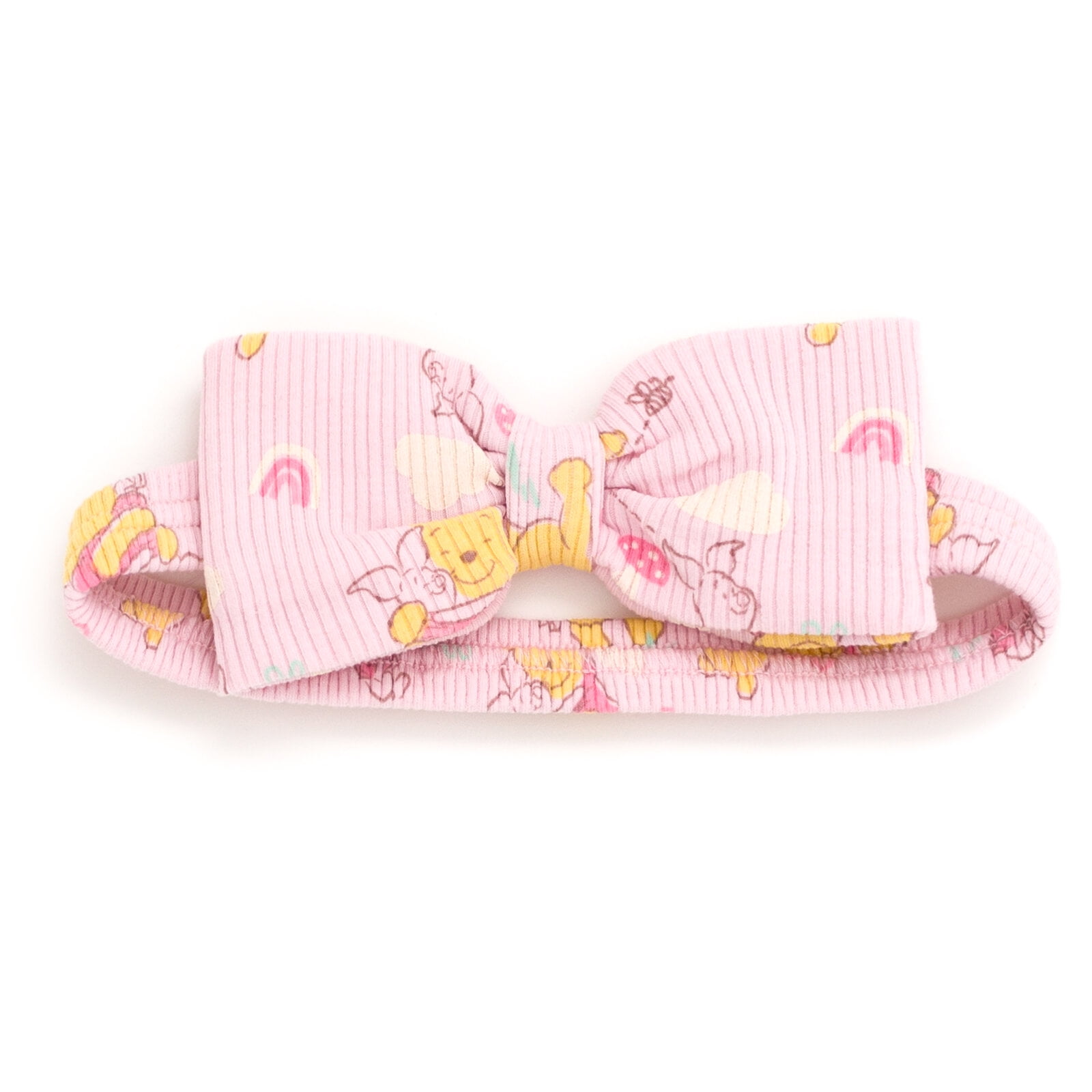 Disney Winnie the Pooh Piglet Ribbed Bodysuit, Shorts and Headband 3 Piece Outfit Set Newborn to Infant